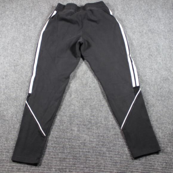 Adidas Joggers Womens Small Black Tapered Fleece Stripe - Picture 5 of 7
